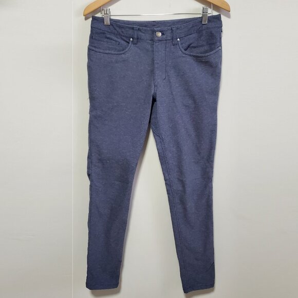 LULULEMON ABC Pants Skinny Leg *Tech Canvas Heathered Deep Navy Men's 30 x 31" - Picture 2 of 14